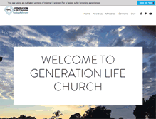 Tablet Screenshot of generationlifechurch.org